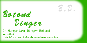 botond dinger business card